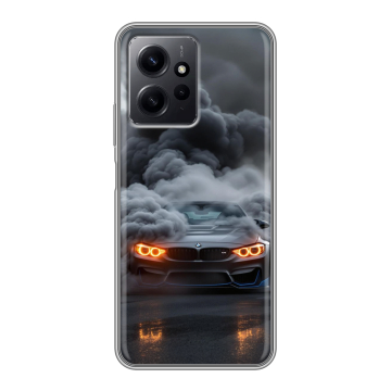 Силиконовый чехол на Xiaomi RedMi Note 12 с принтом BMW БМВ