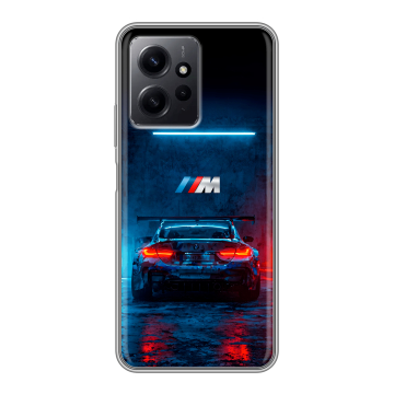 Силиконовый чехол на Xiaomi RedMi Note 12 с принтом BMW БМВ Силиконовый чехол на Xiaomi RedMi Note 12 с принтом BMW БМВ