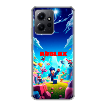 Силиконовый чехол на Xiaomi RedMi Note 12 с принтом Roblox Роблокс