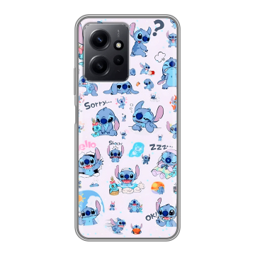 Силиконовый чехол на Xiaomi RedMi Note 12 с принтом Лило и Стич Силиконовый чехол на Xiaomi RedMi Note 12 с принтом Лило и Стич