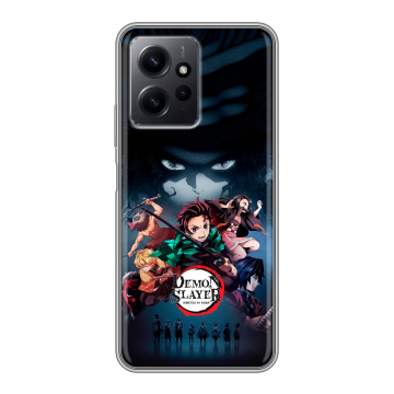 Силиконовый чехол на Xiaomi RedMi Note 12 с принтом Demon Slayer Клинок рассекающий демонов
