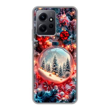 Силиконовый чехол на Xiaomi RedMi Note 12 с принтом Новый год Силиконовый чехол на Xiaomi RedMi Note 12 с принтом Новый год