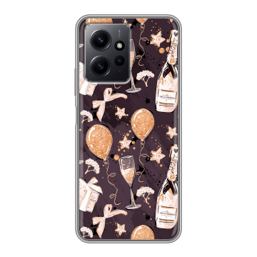 Силиконовый чехол на Xiaomi RedMi Note 12 с принтом Новый год Силиконовый чехол на Xiaomi RedMi Note 12 с принтом Новый год