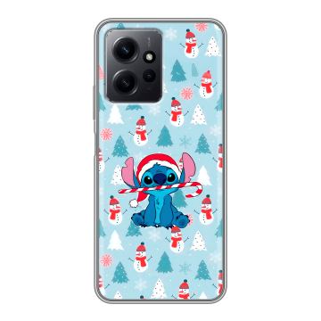 Силиконовый чехол на Xiaomi RedMi Note 12 с принтом Стич Новый год Силиконовый чехол на Xiaomi RedMi Note 12 с принтом Стич Новый год