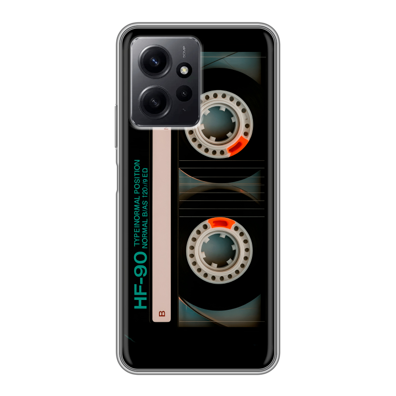 Силиконовый чехол на Xiaomi RedMi Note 12 с принтом Кассета Силиконовый чехол на Xiaomi RedMi Note 12 с принтом Кассета