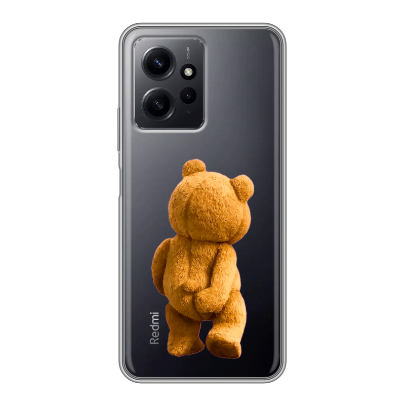 Силиконовый чехол на Xiaomi RedMi Note 12 с принтом Медведь Силиконовый чехол на Xiaomi RedMi Note 12 с принтом Медведь