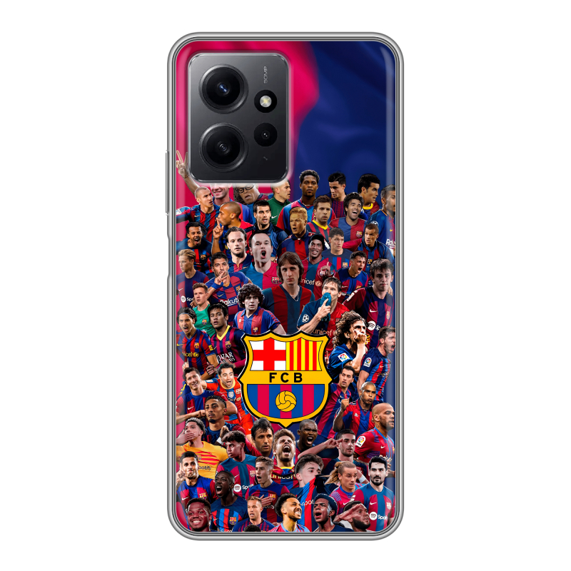Силиконовый противоударный чехол на Xiaomi RedMi Note 12 с принтом Барселона Barcelona Силиконовый противоударный чехол на Xiaomi RedMi Note 12 с принтом Барселона Barcelona