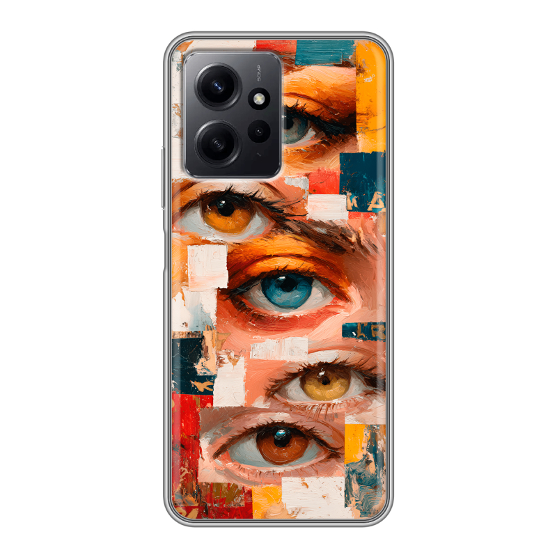 Силиконовый чехол на Xiaomi RedMi Note 12 с принтом Модный принт Силиконовый чехол на Xiaomi RedMi Note 12 с принтом Модный принт