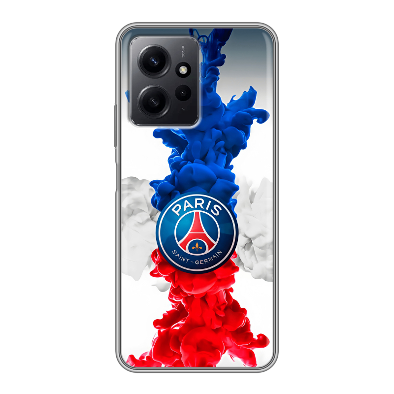 Силиконовый чехол на Xiaomi RedMi Note 12 с принтом PSG ПСЖ Силиконовый чехол на Xiaomi RedMi Note 12 с принтом PSG ПСЖ