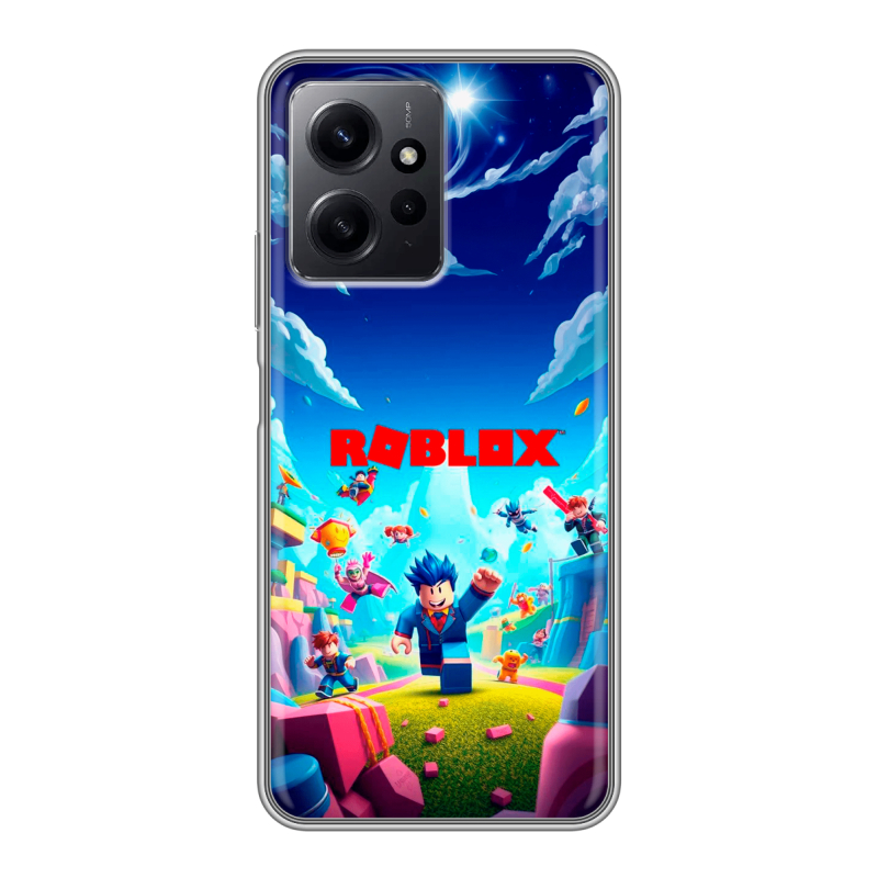 Силиконовый чехол на Xiaomi RedMi Note 12 с принтом Roblox Роблокс Силиконовый чехол на Xiaomi RedMi Note 12 с принтом Roblox Роблокс