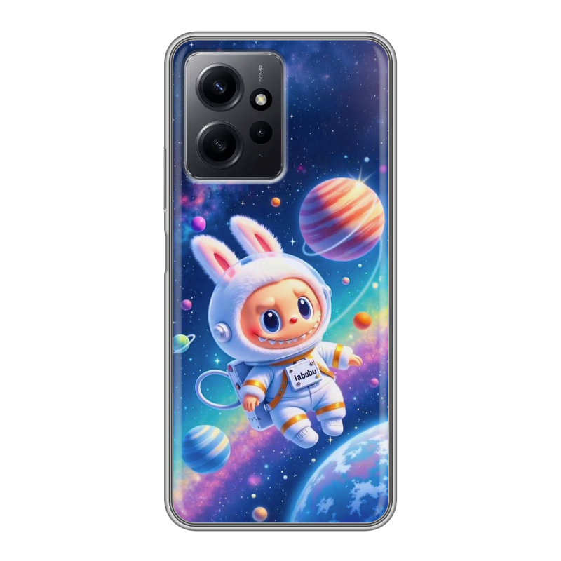 Силиконовый чехол на Xiaomi RedMi Note 12 с принтом Labubu Лабубу Силиконовый чехол на Xiaomi RedMi Note 12 с принтом Labubu Лабубу