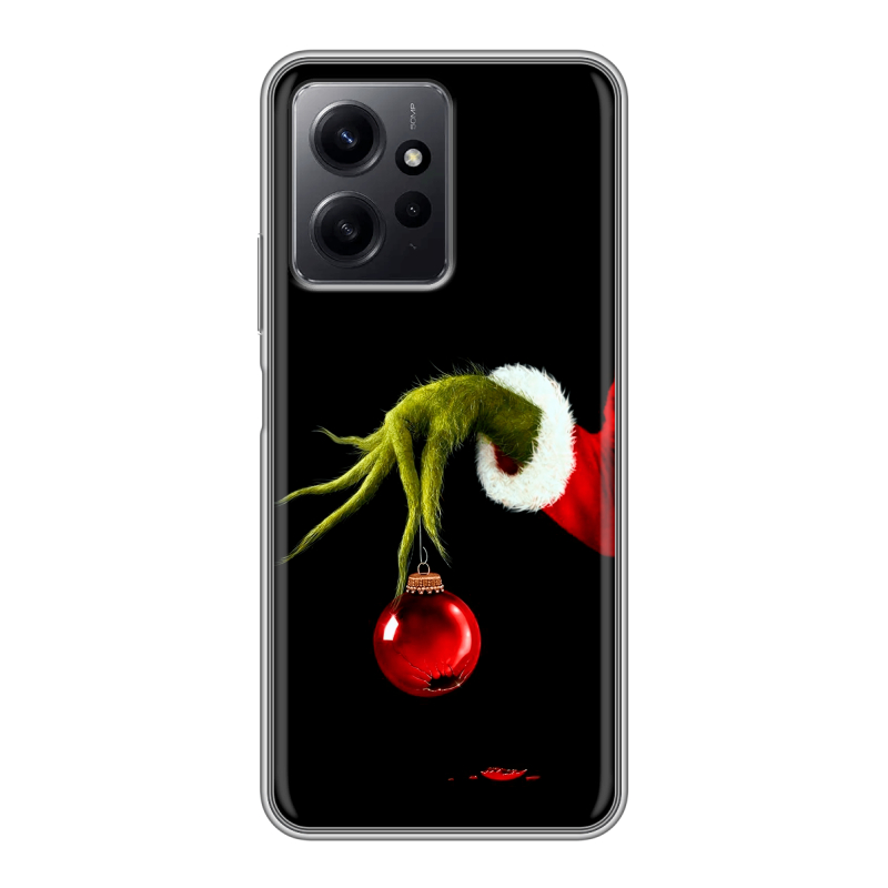 Силиконовый чехол на Xiaomi RedMi Note 12 с принтом Новый год Гринч Силиконовый чехол на Xiaomi RedMi Note 12 с принтом Новый год Гринч