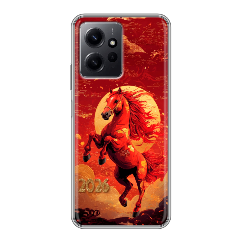 Силиконовый чехол на Xiaomi RedMi Note 12 с принтом Новый год Силиконовый чехол на Xiaomi RedMi Note 12 с принтом Новый год