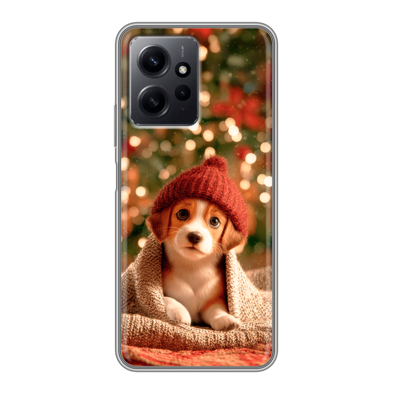Силиконовый противоударный чехол на Xiaomi RedMi Note 12 с принтом Новый год Силиконовый противоударный чехол на Xiaomi RedMi Note 12 с принтом Новый год