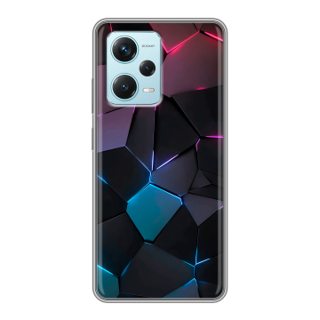 Силиконовый чехол на Xiaomi RedMi Note 12 Pro Plus с принтом Геометрия неона Силиконовый чехол на Xiaomi RedMi Note 12 Pro Plus с принтом Геометрия неона