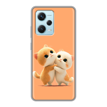 Силиконовый чехол на Xiaomi RedMi Note 12 Pro Plus с принтом Милые котики Силиконовый чехол на Xiaomi RedMi Note 12 Pro Plus с принтом Милые котики