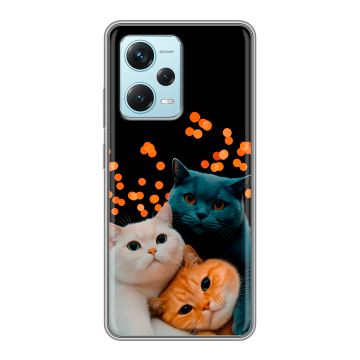 Силиконовый чехол на Xiaomi RedMi Note 12 Pro Plus с принтом Кошки Силиконовый чехол на Xiaomi RedMi Note 12 Pro Plus с принтом Кошки