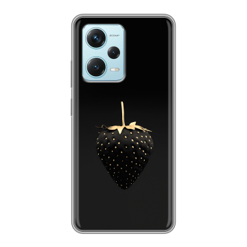 Силиконовый чехол на Xiaomi RedMi Note 12 Pro Plus с принтом Черная клубника Силиконовый чехол на Xiaomi RedMi Note 12 Pro Plus с принтом Черная клубника