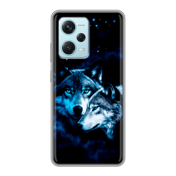 Силиконовый чехол на Xiaomi RedMi Note 12 Pro Plus с принтом Волки Силиконовый чехол на Xiaomi RedMi Note 12 Pro Plus с принтом Волки