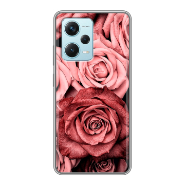 Силиконовый чехол на Xiaomi RedMi Note 12 Pro Plus с принтом Цветы розы Силиконовый чехол на Xiaomi RedMi Note 12 Pro Plus с принтом Цветы розы