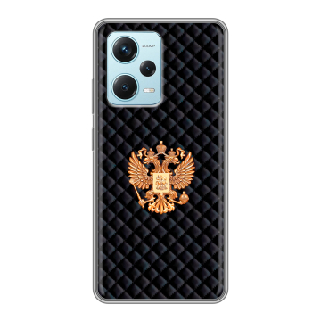 Силиконовый чехол на Xiaomi RedMi Note 12 Pro Plus с принтом Герб России принт