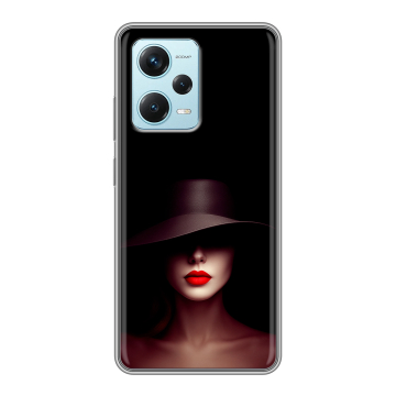 Силиконовый чехол на Xiaomi RedMi Note 12 Pro Plus с принтом Девушка в шляпе Силиконовый чехол на Xiaomi RedMi Note 12 Pro Plus с принтом Девушка в шляпе