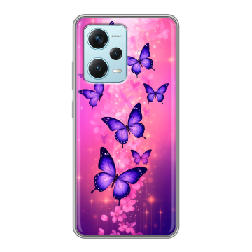Силиконовый чехол на Xiaomi RedMi Note 12 Pro Plus с принтом Бабочки Силиконовый чехол на Xiaomi RedMi Note 12 Pro Plus с принтом Бабочки