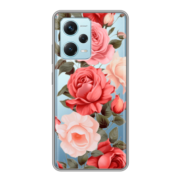 Силиконовый чехол на Xiaomi RedMi Note 12 Pro Plus с принтом Розы Силиконовый чехол на Xiaomi RedMi Note 12 Pro Plus с принтом Розы