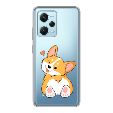 Силиконовый чехол на Xiaomi RedMi Note 12 Pro Plus с принтом Корги Силиконовый чехол на Xiaomi RedMi Note 12 Pro Plus с принтом Корги