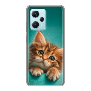 Силиконовый чехол на Xiaomi RedMi Note 12 Pro Plus с принтом котенок Силиконовый чехол на Xiaomi RedMi Note 12 Pro Plus с принтом котенок