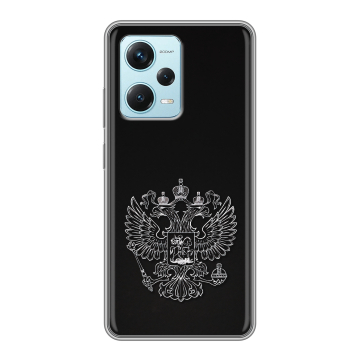 Силиконовый чехол на Xiaomi RedMi Note 12 Pro Plus с принтом Герб России Силиконовый чехол на Xiaomi RedMi Note 12 Pro Plus с принтом Герб России