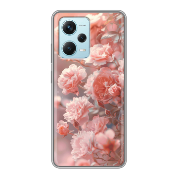 Силиконовый чехол на Xiaomi RedMi Note 12 Pro Plus с принтом Розовые розы Силиконовый чехол на Xiaomi RedMi Note 12 Pro Plus с принтом Розовые розы