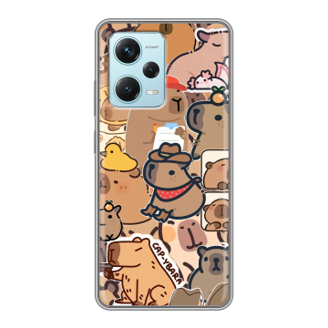 Силиконовый чехол на Xiaomi RedMi Note 12 Pro Plus с принтом капибара Силиконовый чехол на Xiaomi RedMi Note 12 Pro Plus с принтом капибара