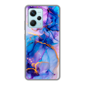 Силиконовый чехол на Xiaomi RedMi Note 12 Pro Plus с принтом синий мрамор Силиконовый чехол на Xiaomi RedMi Note 12 Pro Plus с принтом синий мрамор