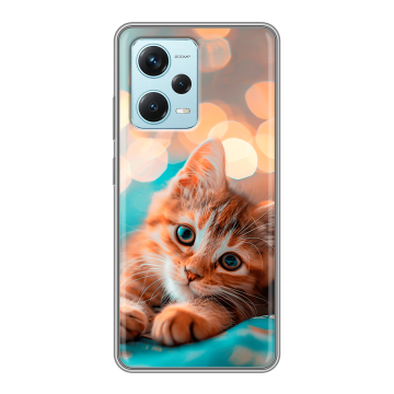 Силиконовый чехол на Xiaomi RedMi Note 12 Pro Plus с принтом котик Силиконовый чехол на Xiaomi RedMi Note 12 Pro Plus с принтом котик
