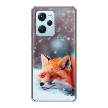 Силиконовый чехол на Xiaomi RedMi Note 12 Pro Plus с принтом лиса Силиконовый чехол на Xiaomi RedMi Note 12 Pro Plus с принтом лиса