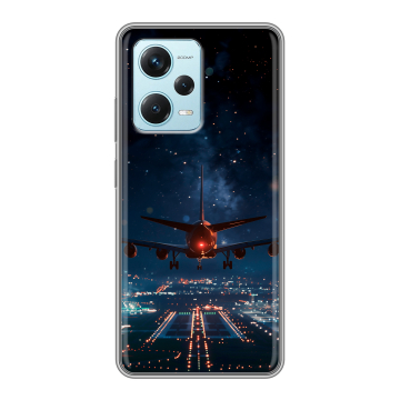 Силиконовый чехол на Xiaomi RedMi Note 12 Pro Plus с принтом самолет Силиконовый чехол на Xiaomi RedMi Note 12 Pro Plus с принтом самолет