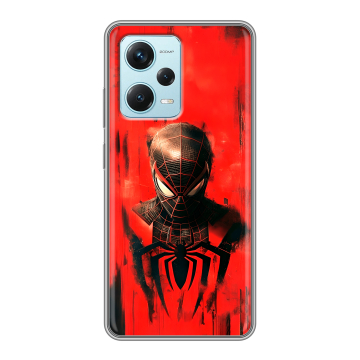 Силиконовый чехол на Xiaomi RedMi Note 12 Pro Plus с принтом человек паук spiderman Силиконовый чехол на Xiaomi RedMi Note 12 Pro Plus с принтом человек паук spiderman