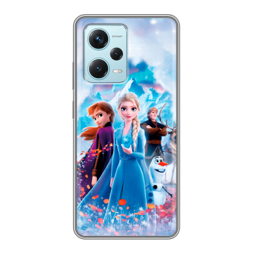 Силиконовый чехол на Xiaomi RedMi Note 12 Pro Plus с принтом Холодное сердце Frozen Силиконовый чехол на Xiaomi RedMi Note 12 Pro Plus с принтом Холодное сердце Frozen