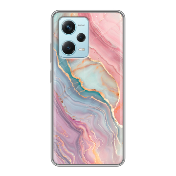 Силиконовый чехол на Xiaomi RedMi Note 12 Pro Plus с принтом розовый мрамор Силиконовый чехол на Xiaomi RedMi Note 12 Pro Plus с принтом розовый мрамор