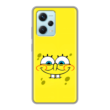 Силиконовый чехол на Xiaomi RedMi Note 12 Pro Plus с принтом спанчбоб спанч боб Силиконовый чехол на Xiaomi RedMi Note 12 Pro Plus с принтом спанчбоб спанч боб