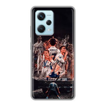 Силиконовый чехол на Xiaomi RedMi Note 12 Pro Plus с принтом Реал Роналдо Real Ronaldo Силиконовый чехол на Xiaomi RedMi Note 12 Pro Plus с принтом Реал Роналдо Real Ronaldo