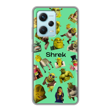 Силиконовый чехол на Xiaomi RedMi Note 12 Pro Plus с принтом Шрек Shrek Силиконовый чехол на Xiaomi RedMi Note 12 Pro Plus с принтом Шрек Shrek