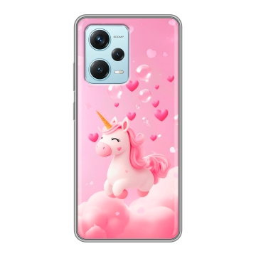 Силиконовый чехол на Xiaomi RedMi Note 12 Pro Plus с принтом Единорог