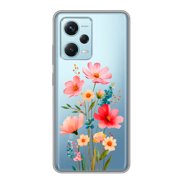 Силиконовый чехол на Xiaomi RedMi Note 12 Pro Plus с принтом Цветы Силиконовый чехол на Xiaomi RedMi Note 12 Pro Plus с принтом Цветы