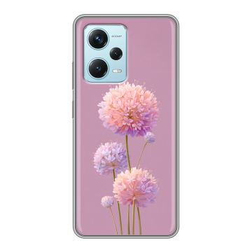 Силиконовый чехол на Xiaomi RedMi Note 12 Pro Plus с принтом Цветы
