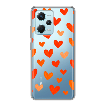 Силиконовый чехол на Xiaomi RedMi Note 12 Pro Plus с принтом Сердечки Силиконовый чехол на Xiaomi RedMi Note 12 Pro Plus с принтом Сердечки