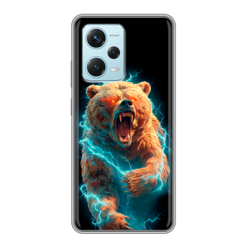 Силиконовый чехол на Xiaomi RedMi Note 12 Pro Plus с принтом Медведь Силиконовый чехол на Xiaomi RedMi Note 12 Pro Plus с принтом Медведь