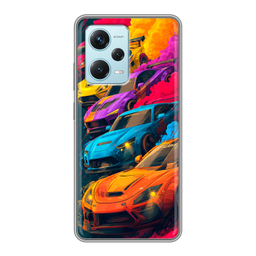 Силиконовый чехол на Xiaomi RedMi Note 12 Pro Plus с принтом Тачки Силиконовый чехол на Xiaomi RedMi Note 12 Pro Plus с принтом Тачки