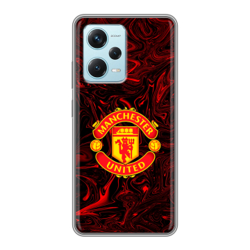Силиконовый чехол на Xiaomi RedMi Note 12 Pro Plus с принтом Manchester United